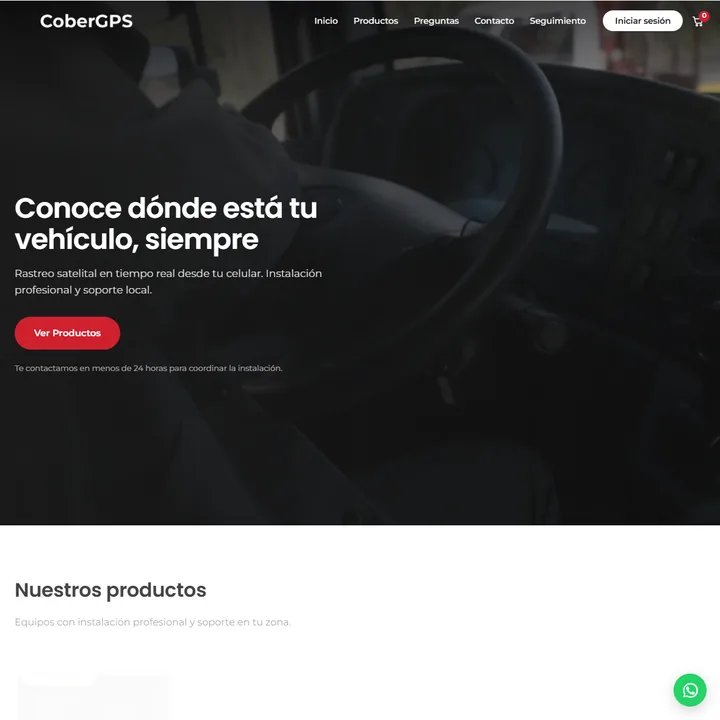 Sitio de CoberGPS hecho por Selvática
